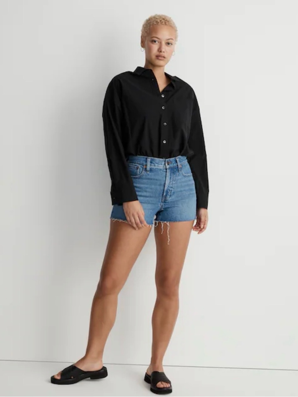 Madewell The Curvy Perfect Vintage Jean Short Size 24 High Rise Cutoff